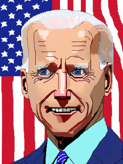 (bad quality, bad artist, low resolution, pixelated,limited palette),(Joe Biden:1.3),american flag,MSPaint portrait,MSPaint drawing,<lora:SDXL_MSPaint_Portrait:1>