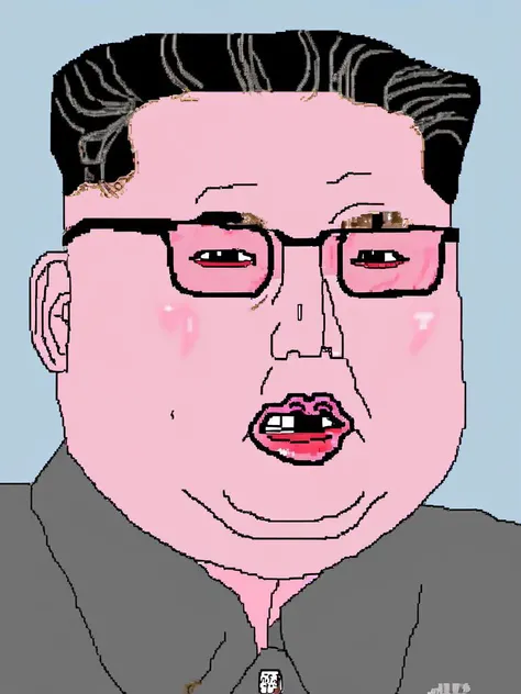 kim jong un portrait, <lora:SDXL_MSPaint_Portrait:1>, ms paint
