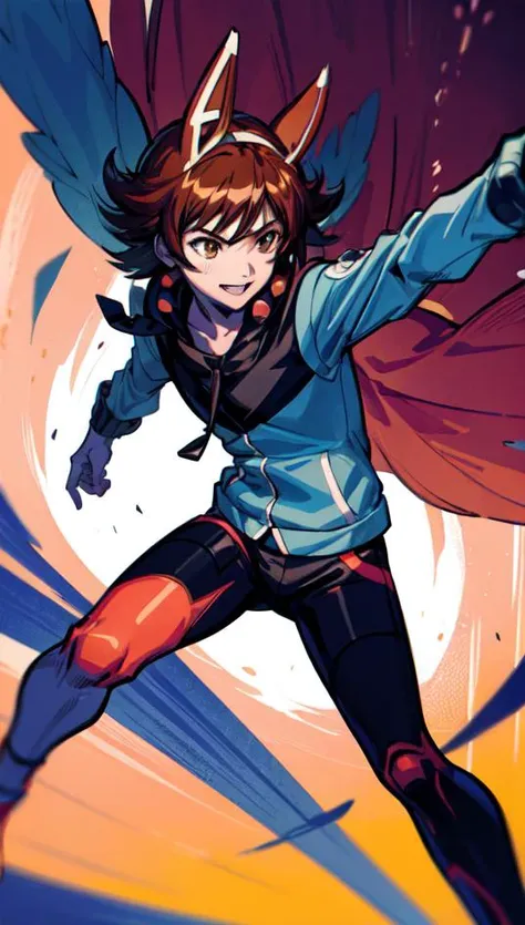 <lora:add_detail:0.65> <lyco:GoodHands-beta2:1.0>, solo, 1boy
masterpiece, best quality, <lora:HilbertLora:0.7>,
An illustration of hilbert \(pokemon\), the trainer from Pokmon Black and White, showcasing focus and determination while facing a challenging battle. (Artistic style:1.2), (vibrant color palette:1.1), (intense lighting), (exciting battle setting), (detailed texture)
hilbert \(pokemon\), 1boy, solo, red headwear, blue jacket, black pants, smile, determined,, (Anime Scene, Toonshading, Satoshi Kon, Ken Sugimori, Hiromu Arakawa:1.2), (Anime Style, Manga Style:1.3), Low detail, sketch, concept art, line art, webtoon, manhua, hand drawn, defined lines, simple shades, minimalistic, High contrast, Linear compositions, Scalable artwork, Digital art, High Contrast Shadows, glow effects, humorous illustration, big depth of field, Masterpiece, colors, concept art, trending on artstation, Vivid colors, dramatic
