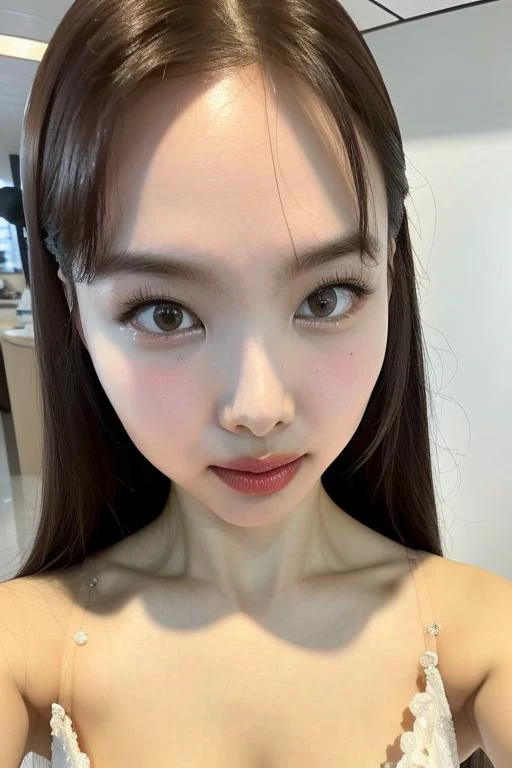 <lora:NayeonV1-10:1>,Nayeon,(RAW photo, best quality), (realistic),photo, best quality ,masterpiece, an extremely delicate and beautiful, extremely detailed, CG ,unity, 2k wallpaper, finely detail, masterpiece, best quality, huge filesize, ultra-detailed, highres, extremely detailed, ((1girl)), ((solo)), slim body, smile,porcelain skin, blonde hair, long hair, bangs, realistic, extremely detailed face, extremely detailed eyes,