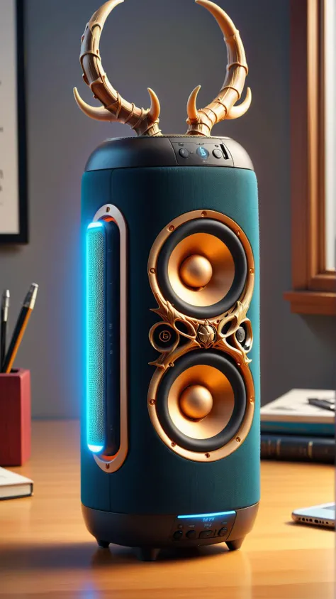 <lora:HornyfierXL:1>Hornyfier Portable Bluetooth speaker, (Masterpiece:1.3) (best quality:1.2) (high quality:1.1)