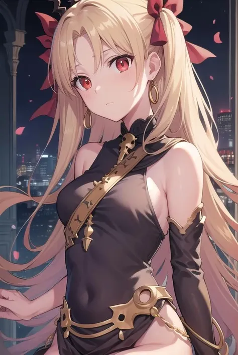 ereshkigal, <lora:ereshkigalyd-lora-nochekaiser:1>, 
ereshkigal yd, blonde hair, earrings, hair bow, hoop earrings, jewelry, long hair, (parted bangs:1.5), (red eyes:1.5), two side up,
anklet, asymmetrical legwear, asymmetrical sleeves, black legwear, black leotard, black nails, bow, crown, gold, gold trim, leotard, nail polish, purple bow, single sleeve, single thighhigh, skull, spine, thighhighs, uneven legwear, uneven sleeves, yellow footwear,
BREAK outdoors, city,
BREAK looking at viewer, (cowboy shot:1.5),
BREAK <lyco:GoodHands-beta2:1>, (masterpiece:1.2), best quality, high resolution, unity 8k wallpaper, (illustration:0.8), (beautiful detailed eyes:1.6), extremely detailed face, perfect lighting, extremely detailed CG, (perfect hands, perfect anatomy),