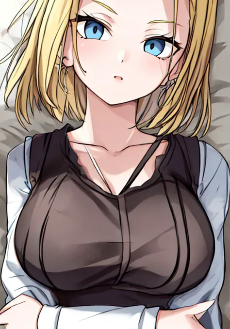 large_breasts, blue_eyes, short , blond hair <lora:c18:1>