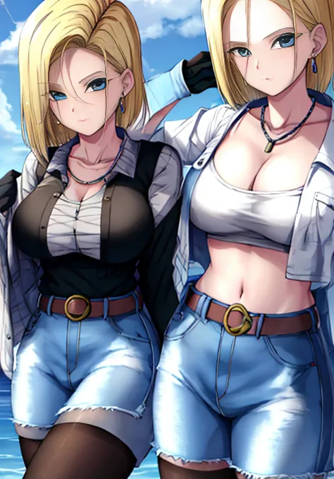 large_breasts, blue_eyes, short , blond hair <lora:c18:1>