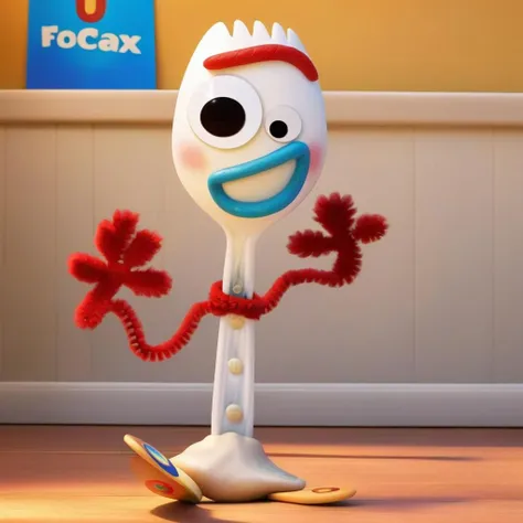 ukj full body pixar style 3g cgi<lora:sdxl_forky_ukj_v10_6:1.0> hilarious face