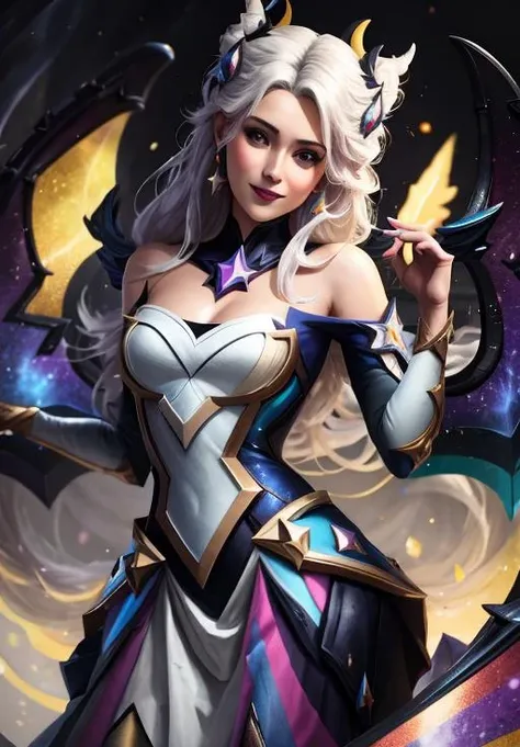 <lora:star_guardian_Morgana:0.8>, star_guardian_Morgana, solo, smile,, (masterpiece, best quality, absurdres, detailed, ultra-detailed:1.3)