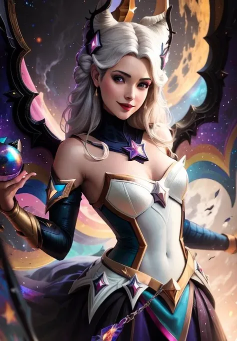 <lora:star_guardian_Morgana:0.8>, star_guardian_Morgana, solo, smile,, (masterpiece, best quality, absurdres, detailed, ultra-detailed:1.3)