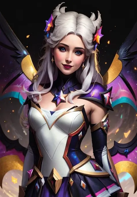 <lora:star_guardian_Morgana:0.8>, star_guardian_Morgana, solo, smile,, (masterpiece, best quality, absurdres, detailed, ultra-detailed:1.3)
