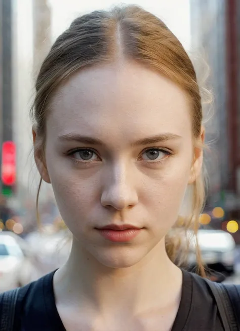 photo of sks woman, pale skin, working class in new york city, upper body, detailed skin, 20 megapixel, canon eos r3, detailed skin, detailed, detailed face, <lora:lora_maja_v1_from_v1_160:1>