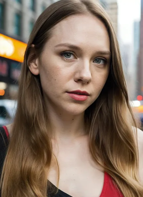 photo of sks woman, pale skin, working class in new york city, upper body, detailed skin, 20 megapixel, canon eos r3, detailed skin, detailed, detailed face, <lora:lora_maja_v1_from_v1_160:1>