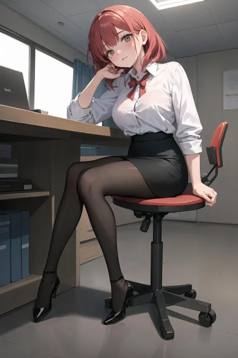 best quality,masterpiece,1girl,office girl,pencil skirt,sitting