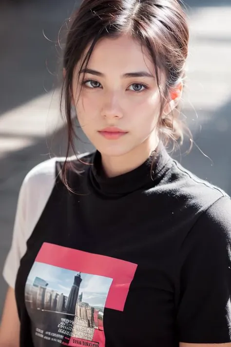 dressed, (photo realistic:1.4), (hyper realistic:1.4), (realistic:1.3),
(smoother lighting:1.05), (increase cinematic lighting quality:0.9), 32K,
1girl,20yo girl, realistic lighting, backlighting, light on face, ray trace, (brightening light:1.2), (Increase quality:1.4),
(best quality real texture skin:1.4), finely detailed eyes, finely detailed face, finely quality eyes,
(tired and sleepy and satisfied:0.0), face closeup, t-shirts,
(Increase body line mood:1.1), (Increase skin texture beauty:1.1)
<lora:sd-No.170-000014:0.6>