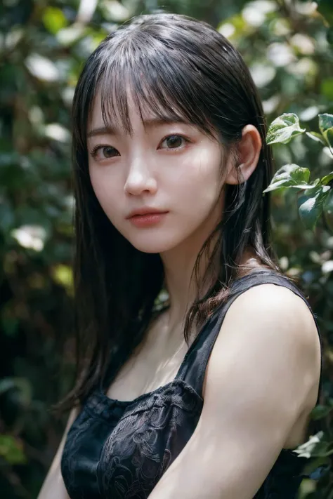 (masterpiece, best quality, beautiful quality, photorealistic, detailed lighting, extremely detailed skin, extremely detailed hair, shadows, 8k, a picture of a woman, black hair, upper body, 1girl, looking at viewer, fcPortrait:1.2), <lora:add_detail:1>, <lora:yoshiokaR:0.8:OUTALL>