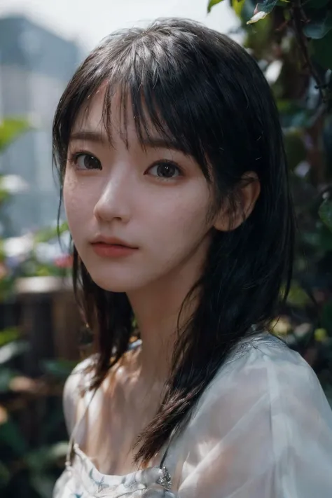 (masterpiece, best quality, beautiful quality, photorealistic, detailed lighting, extremely detailed skin, extremely detailed hair, shadows, 8k, a picture of a woman, black hair, upper body, 1girl, looking at viewer, fcPortrait:1.2), <lora:add_detail:1>, <lora:yoshiokaR:0.8:OUTALL>