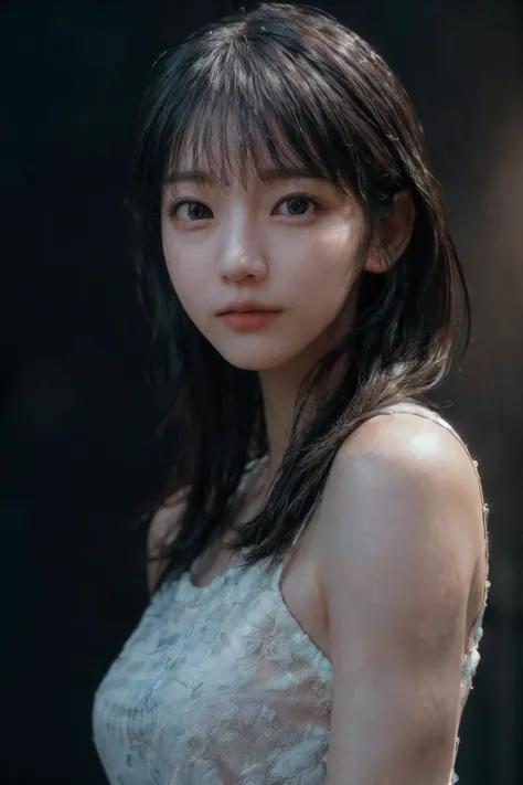 (masterpiece, best quality, beautiful quality, photorealistic, detailed lighting, extremely detailed skin, extremely detailed hair, shadows, 8k, a picture of a woman, black hair, upper body, 1girl, looking at viewer, fcPortrait:1.2), <lora:add_detail:1>, <lora:yoshiokaR:0.8:OUTALL>