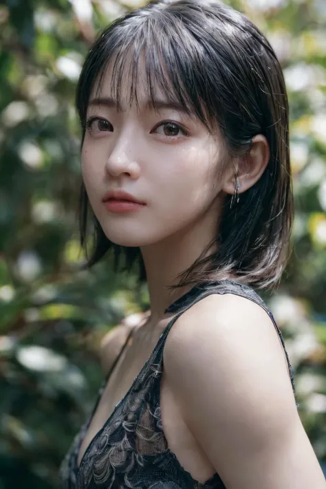 (masterpiece, best quality, beautiful quality, photorealistic, detailed lighting, extremely detailed skin, extremely detailed hair, shadows, 8k, a picture of a woman, black hair, upper body, 1girl, looking at viewer, fcPortrait:1.2), <lora:add_detail:1>, <lora:yoshiokaR:0.8:OUTALL>