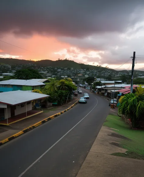 photo of the streets of __lin_mc_origin/oceania__,

{sunrise|noon|afternoon|sunset|golden hour|blue hour|night},

{fog|overcast|rain|},