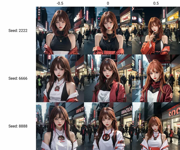 1girl, outdoors, cityscape, mall, neon trim, upper body, looking at viewer, <lora:depth:-0.5>, <lora:YaeMiko_Test:0.65>
