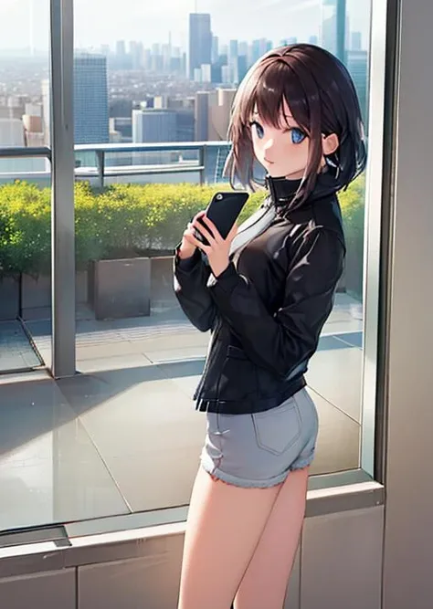 A girl, cellphone on hands, city, bathroom mirror ,
<lora:Background & distance control:-1>><lora:background_detail_enhanced_simplified:-1>