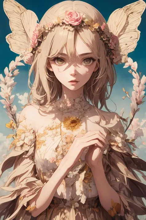 1girl
detailed face
hands
in Surreal artisanal flower made entirely of Sun and Moon, highly detailed, fairytale, Miho Hirano, Victo Ngai, Kilian Eng, James Jean, Takato Yamamoto,
intricate delicate carvings
(best quality, masterpiece)