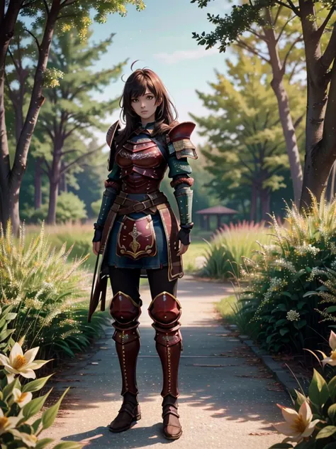 <lora:HXarmour_053:0.7>,ultra realistic highly very detailed meadow, trees, grass, very realistic highly detailed sea of colorful flowers crystal clear lake, sharp focus,, hxarmour, ultra realistic extremely detailed petite 1girl, ultra realistic extremely very detailed (red armour:1.6),, ultra-detailed,extremely delicate and beautiful, soft skin, (by exquisite colors block),masterpiece,best quality, light,movie,movie specffects,detailed details,HDR,UHD,32K, (colorful particles:0.6) (colorful flowers:1.4), cinematic angle, magical look, fantasy setting, (full body:1.36) soft ray of light <lora:sara:1> glitter background, ultra realistic highly detailed hands and fingers, free pose, perfect face