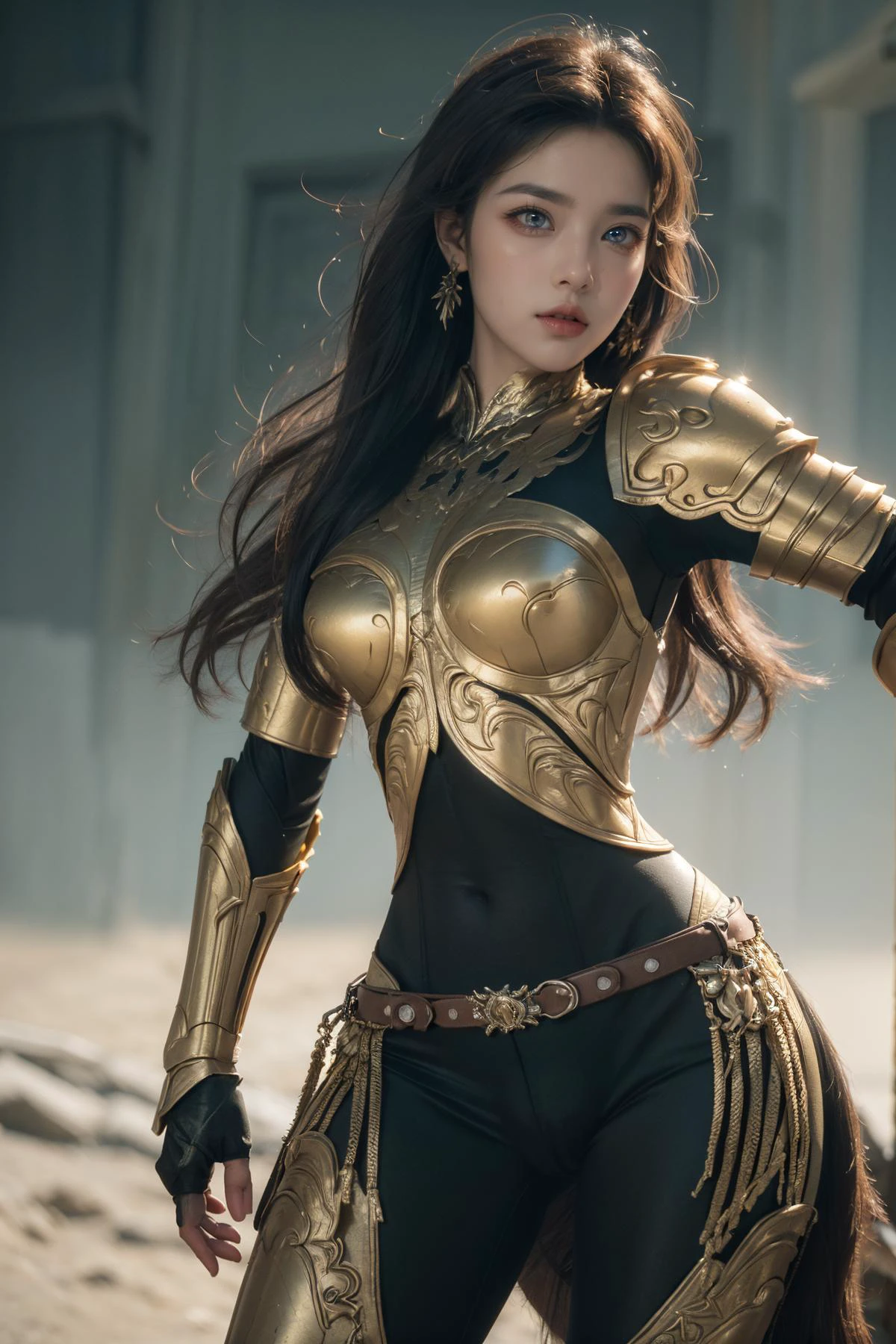 (Best Quality, Masterpiece:1.4), (Realism:1.2), (Realisitc:1.2), (Absurdres:1.2), (photorealistic:1.3), Realistic Skin,Solo,( Very Big Eyes,beautiful detailed eyes, symmetric eyes,), ((cowboy shot)), <lora:HXarmour_035:0.8>,mountain,Stretching pose,, hxarmour,1girl,(white armour:1.3),, ultra-detailed,extremely delicate and beautiful,(by exquisite colors block),masterpiece,best quality,unreal engine 5 rendering,movie light,movie lens,movie special effects,detailed details,HDR,UHD,8K,CG wallpaper,