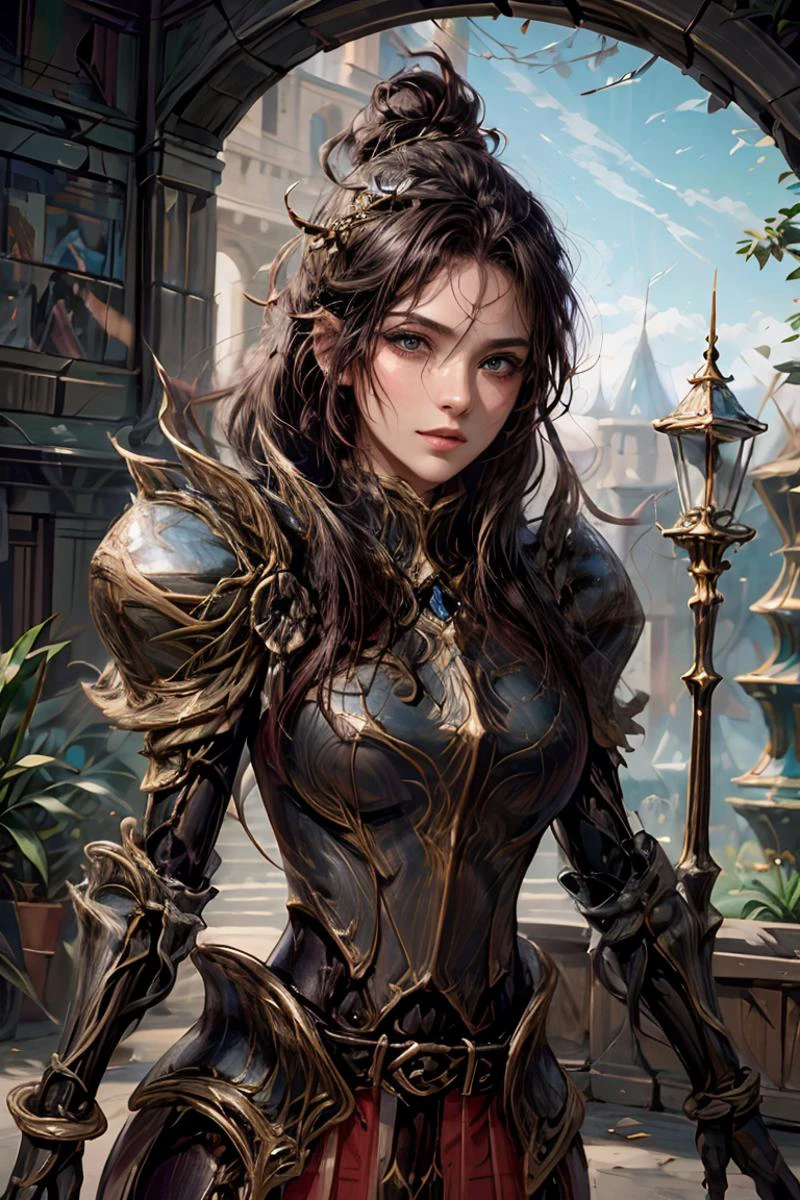 ((beautiful fantasy world:1.8)), ((masterpiece)), ((best quality)), 8k, highiest texture resolution, epiCPhoto OverallDetail <lora:add_detail:0.5> <lora:more_details:0.5> <lora:pytorch_lora_weights(1):0.6><lora:picxer_real:0.7> <lora:HXarmour_075:1> HXarmour SkinHairDetail, adventurer pose, sharp focus