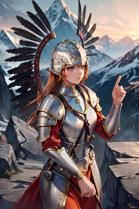 <lora:HXarmour_033d:0.8>,(wings:1.4),mountain,giving you the finger,, hxarmour,1girl,(orange armour:1.3),, ultra-detailed,extremely delicate and beautiful,(by exquisite colors block),masterpiece,best quality,unreal engine 5 rendering, light,movie,movie specffects,detailed details,HDR,UHD,8K,CG wallpaper,