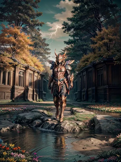 <lora:HXarmour_055:0.7>, ultra realistic highly extremely detailed fantasy vilage with very realistic highly detailed trees and very realistic highly detailed green grass, hxarmour, girl, (red golden armour:1.2), ultra-detailed,extremely delicate and beautiful,(by exquisite colors block),masterpiece,best quality,unreal engine 5 rendering,movie light,movie lens,movie special effects,detailed details,HDR,UHD,32K,CG wallpaper, <lora:add_detail:1.3> cinematic angle, cinematic lightning, sharp focus, realisitc very detailed (colorful scenery:1.8), clear sharp colors, fantasy feeling, (vivid colors:1.4), (bright lively colors:1.4)(colorful flowers:1.4) LegLandscapesQuiron in the background <lora:quiron_LegendaryLandscapes_v1_Lora:0.6> (full body:1.3)