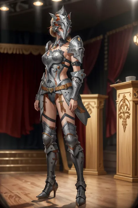 8k,highres,absurdres,masterpiece,best quality,original,extremely detailed CG,extremely detailed wallpaper,perfect lighting,<lyco:GoodHands-beta2:1>,
1girl,solo,blurry_background,looking_at_viewer,standing on the stage,
<lora:HXarmour_056:0.7>,HXARMOUR,HXARMOUR,armor,armored_boots,helmet,