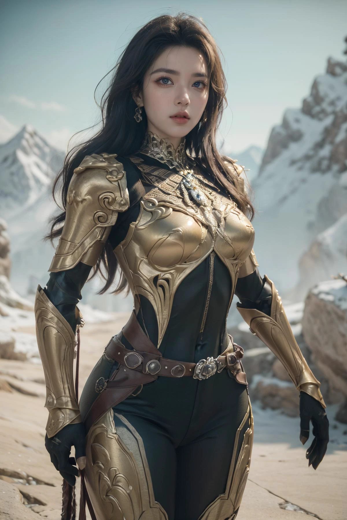 (Best Quality, Masterpiece:1.4), (Realism:1.2), (Realisitc:1.2), (Absurdres:1.2), (photorealistic:1.3), Realistic Skin,Solo,( Very Big Eyes,beautiful detailed eyes, symmetric eyes,), ((cowboy shot)), <lora:HXarmour_035>,mountain,Smoking pose,, hxarmour,1girl,(blue armour:1.3),, ultra-detailed,extremely delicate and beautiful,(by exquisite colors block),masterpiece,best quality,unreal engine 5 rendering,movie light,movie lens,movie special effects,detailed details,HDR,UHD,8K,CG wallpaper,