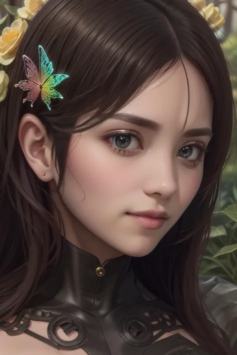 (beautiful charming girl:1.6), afternoon in a fantasy ultra realistic highly extremely detailed enchanted ((colorful meadow:1.6)) with (highly realistic very detailed colorful trees, plants and glowing flowers:1.8),((glowing colorful butterflies:1.2)),(crystal clear reflective lake:1.4) (highly detailed black armor:1.4) (((masterpiece))), (((best quality))), 8k,4k, epiCPhoto OverallDetail <lora:HXarmour_078:1> HXarmour, looking at viewer, sharp focus, (vivid colors:1.2), ((hyperrealistic:1.4)), ((photorealistic:1.4)), highres, highly detailed, perfect eyes, perfect nose, lips, ultra texture resolution, (highly detailed skin texture:1.3), perfect detailed shiny (long black hair:1.6), ((full body view:0.8)), (delicate smile:1.4), ultra sharpness image, ultra detailed, realistic crisp colors