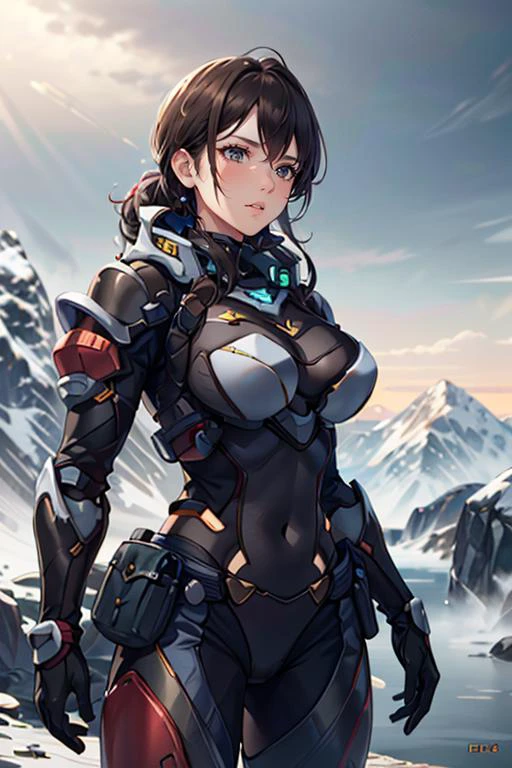 <lora:HXarmour_081:0.8>,mountain,Playing with Hair,, hxarmour,1girl,(light brown armour:1.3),, ultra-detailed,extremely delicate and beautiful,(by exquisite colors block),masterpiece,best quality,unreal engine 5 rendering,movie light,movie lens,movie special effects,detailed details,HDR,UHD,8K,CG wallpaper,