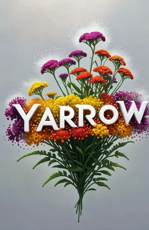 <lora:dvr-ftl:1> "Yarrow" text logo , breathtaking, dynamic pose, Eclectic, colorful, Foggy conditions, Kinetic Pointillism, alluring, layered textures, 64K,
