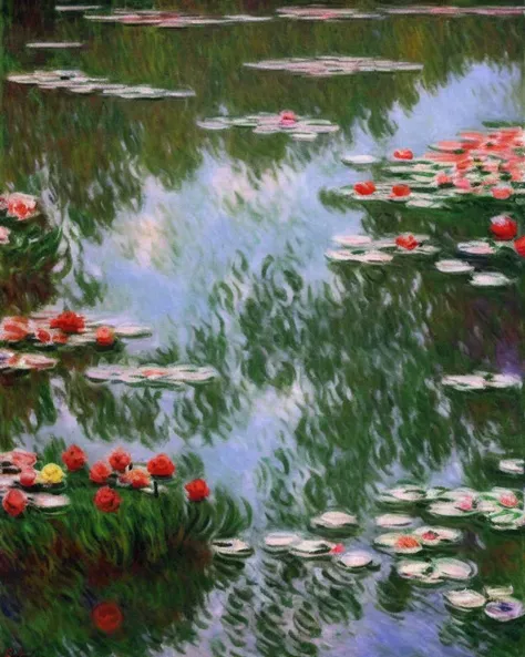 buty female, legos, by Claude Monet