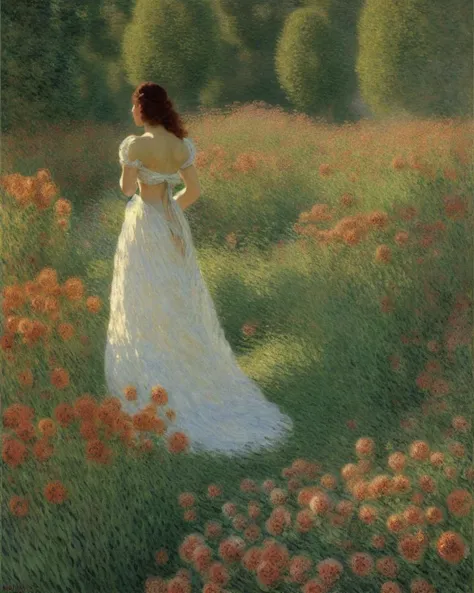 buty female, 3d, by Michael Hutter, by Claude Monet