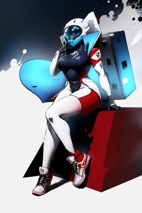 Highly detailed, High Quality, Masterpiece, beautiful, edgAMOGUS_character, wearing edgAMOGUS, stuffed toy, <lora:Char_Meme_AmongUS:1>, Playstation-chan, <lora:Char_Meme_Playstationchan:0.8>
