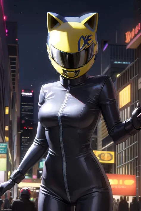 celtysturluson, <lora:celty sturluson s1-lora-nochekaiser:1>,
celty sturluson, animal ears, cat ears, bodysuit, helmet, ground vehicle, skin tight, motor vehicle, black bodysuit, motorcycle, (motorcycle helmet:1.5),
BREAK ,
BREAK outdoors, city, night, sky, starry sky, moon,
BREAK looking at viewer, (cowboy shot:1.5),
BREAK <lyco:GoodHands-beta2:1>, (masterpiece:1.2), best quality, high resolution, unity 8k wallpaper, (illustration:0.8), (beautiful detailed eyes:1.6), extremely detailed face, perfect lighting, extremely detailed CG, (perfect hands, perfect anatomy),