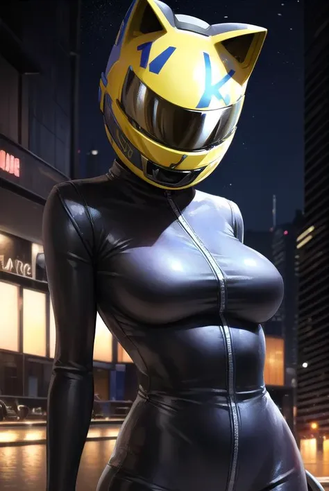 celtysturluson, <lora:celty sturluson s1-lora-nochekaiser:1>,
celty sturluson, animal ears, cat ears, bodysuit, helmet, ground vehicle, skin tight, motor vehicle, black bodysuit, motorcycle, (motorcycle helmet:1.5),
BREAK ,
BREAK outdoors, city, night, sky, starry sky, moon,
BREAK looking at viewer, (cowboy shot:1.5),
BREAK <lyco:GoodHands-beta2:1>, (masterpiece:1.2), best quality, high resolution, unity 8k wallpaper, (illustration:0.8), (beautiful detailed eyes:1.6), extremely detailed face, perfect lighting, extremely detailed CG, (perfect hands, perfect anatomy),