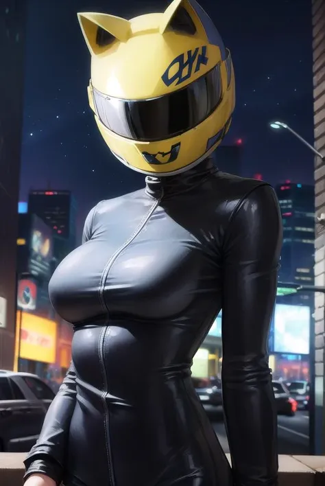 celtysturluson, <lora:celty sturluson s1-lora-nochekaiser:1>,
celty sturluson, animal ears, cat ears, bodysuit, helmet, ground vehicle, skin tight, motor vehicle, black bodysuit, motorcycle, (motorcycle helmet:1.5),
BREAK ,
BREAK outdoors, city, night, sky, starry sky, moon,
BREAK looking at viewer, (cowboy shot:1.5),
BREAK <lyco:GoodHands-beta2:1>, (masterpiece:1.2), best quality, high resolution, unity 8k wallpaper, (illustration:0.8), (beautiful detailed eyes:1.6), extremely detailed face, perfect lighting, extremely detailed CG, (perfect hands, perfect anatomy),