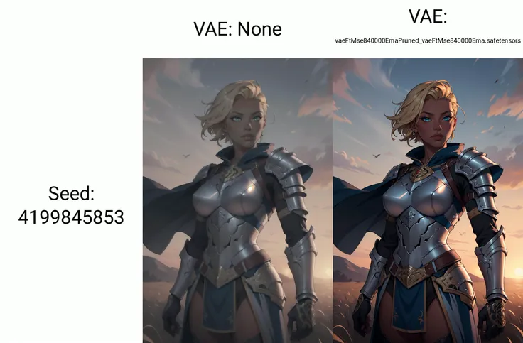 (masterpiece, best quality, absurdres, 4k, aesthetic, detailed, intricate),cinematic lighting,fantasy,1girl,(dark skin),short hair,undercut,blonde hair,solo focus,cowboy shot,wearing ornate armor,tabard,cape,wind gust,outside,field,sunset,gauntlets,cinematic angle