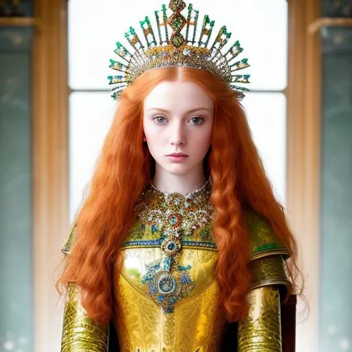 RAW, analog style, extremely detailed masterpiece photograph, front lit, 15th century Russian Princess, goddess, ginger hair hair, ((ginger pubic hair)), [[bright green eyes]], petite, fit, gorgeous body, Throne Room, ((high detailed skin, skin details)), sharp focus, volumetric fog, 8k uhd, dslr, high quality, film grain, Glamour photography