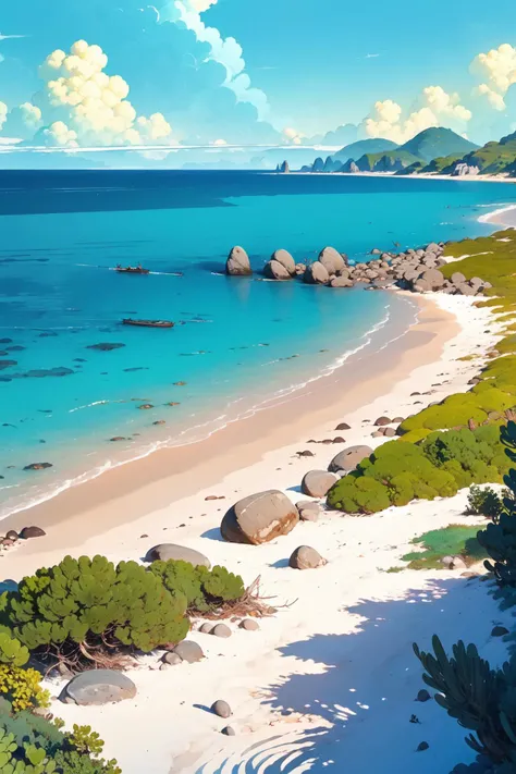 (Best quality),(masterpiece:1.2),top quality,extremely detailed,beautiful and aesthetic,(masterpiece:1.2),best quality, masterpiece, highres, original, extremely detailed wallpaper,
Sea, beach, sunshine, blue sky, white clouds, Primitive tribes, <lora:æ²»æç³»ç»é£ä¸¨åå§æ¢é©è鿣®æåºæ¯æç»ä¸¨ç»é£å¢å¼º_v1.0:0.8>, <lora:SDXL模æå¨_v2.0:0.6>