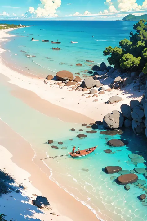 (Best quality),(masterpiece:1.2),top quality,extremely detailed,beautiful and aesthetic,(masterpiece:1.2),best quality, masterpiece, highres, original, extremely detailed wallpaper,
Sea, beach, sunshine, blue sky, white clouds, Primitive tribes, <lora:æ²»æç³»ç»é£ä¸¨åå§æ¢é©è鿣®æåºæ¯æç»ä¸¨ç»é£å¢å¼º_v1.0:0.8>, <lora:SDXL模æå¨_v2.0:0.6>