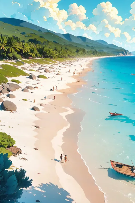 (Best quality),(masterpiece:1.2),top quality,extremely detailed,beautiful and aesthetic,(masterpiece:1.2),best quality, masterpiece, highres, original, extremely detailed wallpaper,
Sea, beach, sunshine, blue sky, white clouds, Primitive tribes, <lora:æ²»æç³»ç»é£ä¸¨åå§æ¢é©è鿣®æåºæ¯æç»ä¸¨ç»é£å¢å¼º_v1.0:0.8>, <lora:SDXL模æå¨_v2.0:0.6>