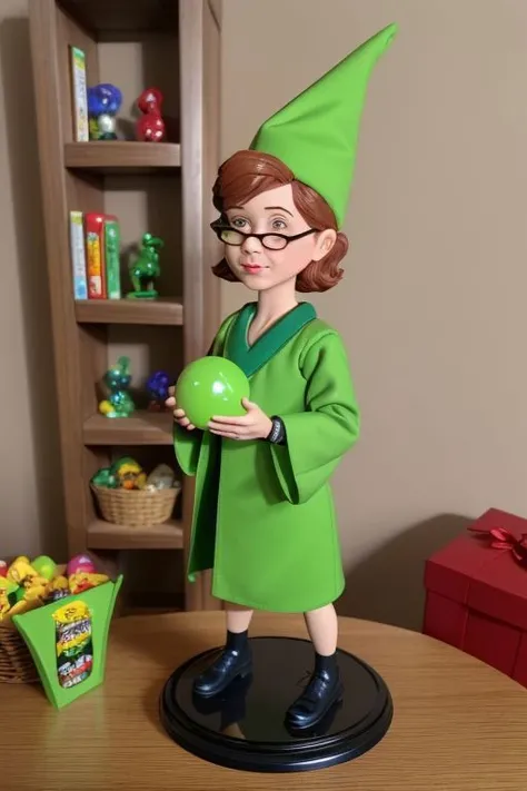 (masterpiece, best quality, ultra detailed, absurdres), diorama, closed pack premium toy box, inboxDollPlaySetQuiron style, medieval, presto, 1boy, short hair, brown hair, green hat, cone hat, green robe, dark green chemise, round glasses, stone wall, (plastic toy playset pack:1.3), inside gift box <lora:quiron_inboxDollPlaySet_v1_lora:0.47> <lora:presto_dnd_V1:1>