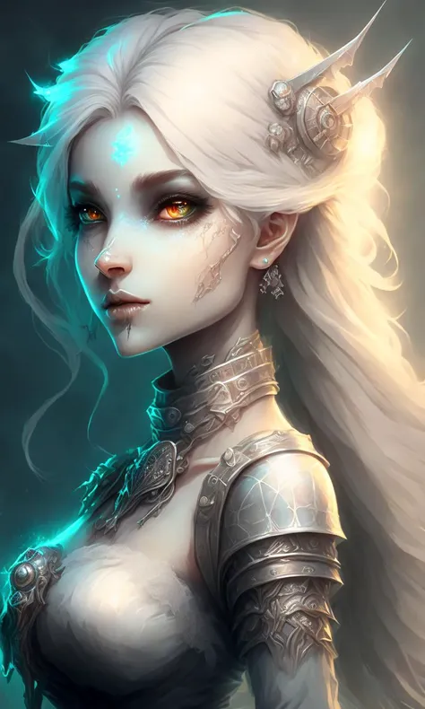 portrait of a cute ghst-3000, detailed, elegant, cinematic, ghost girl