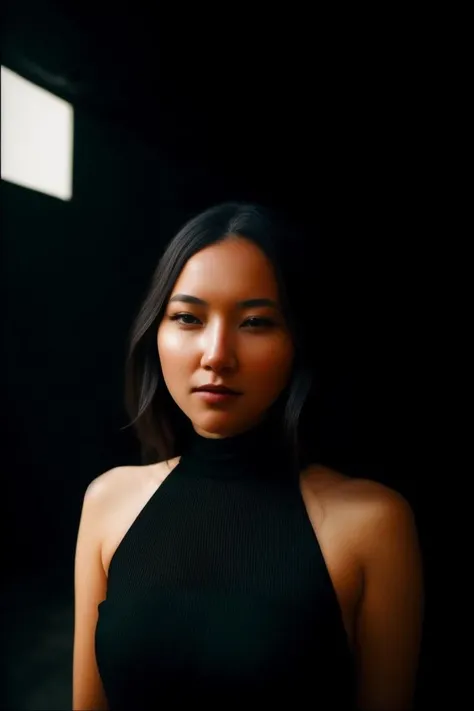 A stunning intricate full color portrait of a beautiful women, wearing a high neck black dress <lora:epiNoiseoffset_v2:1>, happy, epic character composition,by ilya kuvshinov, alessio albi, nina masic,sharp focus, natural lighting, subsurface scattering, f2, 35mm, film grain, half body shot <lora:LunaO:1>