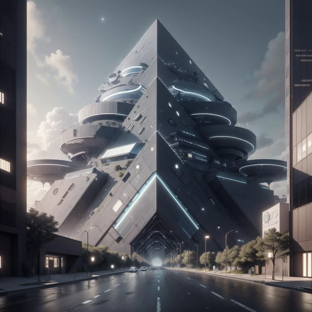 <lora:LEDarrayTech-20:0.8> , ledarraytech , scifi, geometrical , tron,
highway, ocean, pyramid \(structure\),