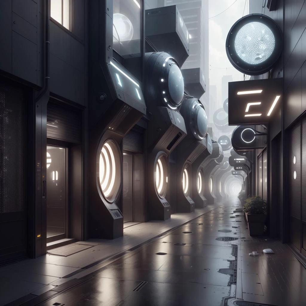 <lora:LEDarrayTech-20:0.8> , ledarraytech , scifi, geometrical , tron,
alleyway